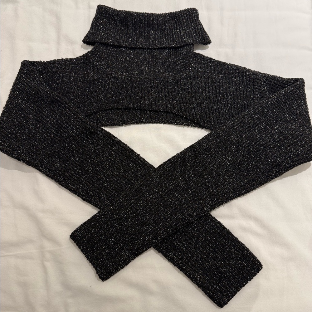 Black Turtleneck Sweater Shrug